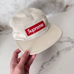 BNWT Supreme Camp Logo Hat in Washed Chino Twill